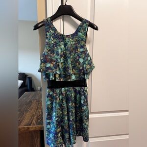 Princess Vera Wang Multicolor Dress with Black Accents